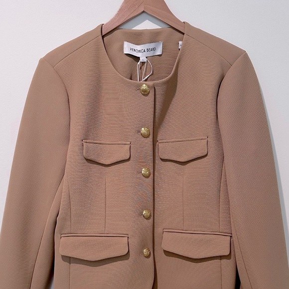 Veronica Beard Kensington knit jacket in latte - Picture 6 of 15